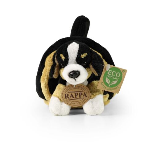 Rappa Plyšový pes Bernský salašnický v přepravce 15 cm ECO-FRIENDLY
