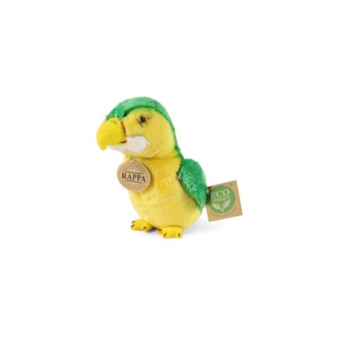 Rappa Plyšový papoušek zelený 15 cm ECO-FRIENDLY