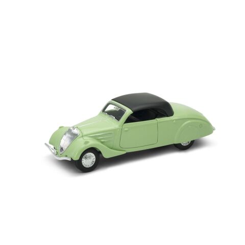 Welly 1938 Peugeot 402 model 1:34 zelený s černou střechou