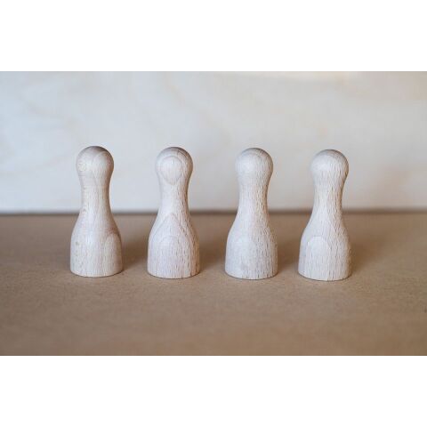 BeWooden Dřevěný lesní panáček Bukáček 4 ks