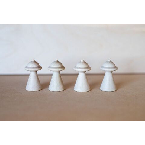 BeWooden Dřevěný lesní panáček rytíř 4 ks