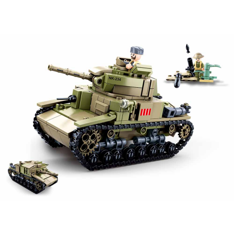 Sluban Army M38-B0711 Střední italský tank 2v1 - poškozený obal