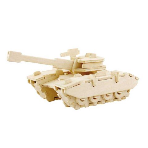 RoboTime Dřevěné skládačky 3D puzzle tank