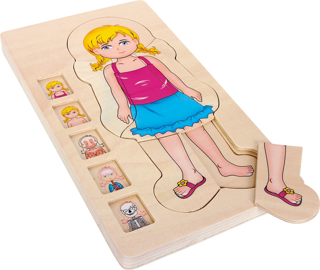 Levně small foot Dřevěné puzzle anatomie