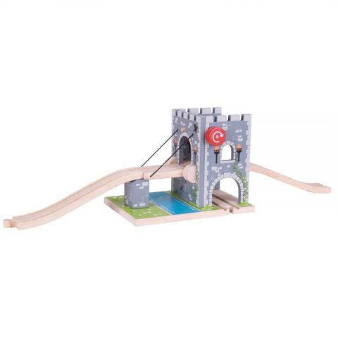 Dřevěná vláčkodráha Bigjigs Rail - Padací most - poškozený obal