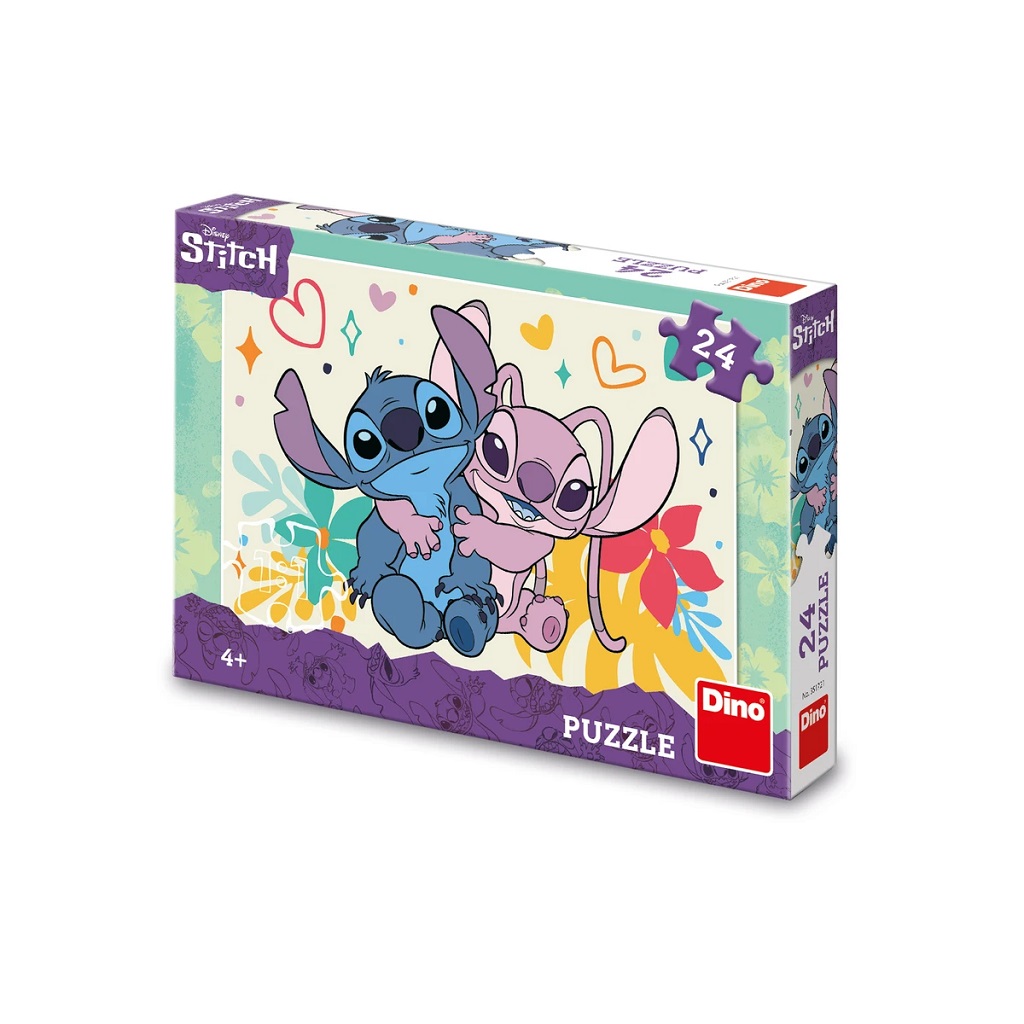 Levně Dino Puzzle Stitch a Angel 24 dílků