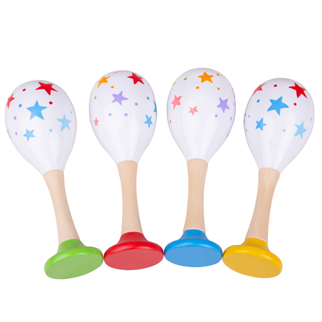 Bigjigs Toys Rumba koule hvězdičky 2 ks červená - II. jakost
