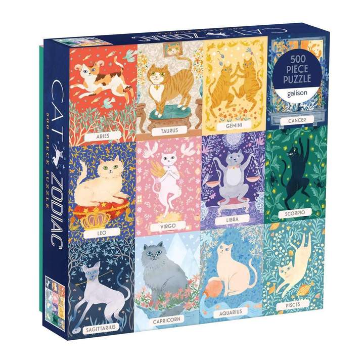 Levně Galison Puzzle Kočičí zvěrokruh 500 dílků