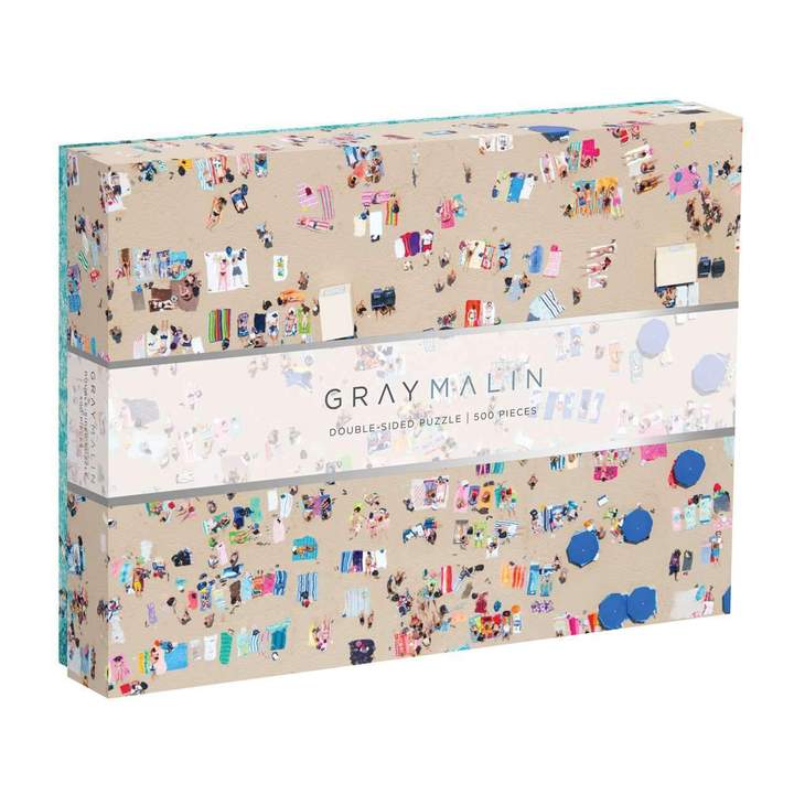 Levně Galison Oboustranné puzzle Pláž Gray Malin 500 dílků