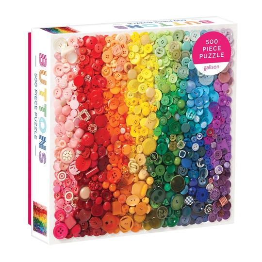 Levně Galison Puzzle Duhové knoflíky 500 dílků