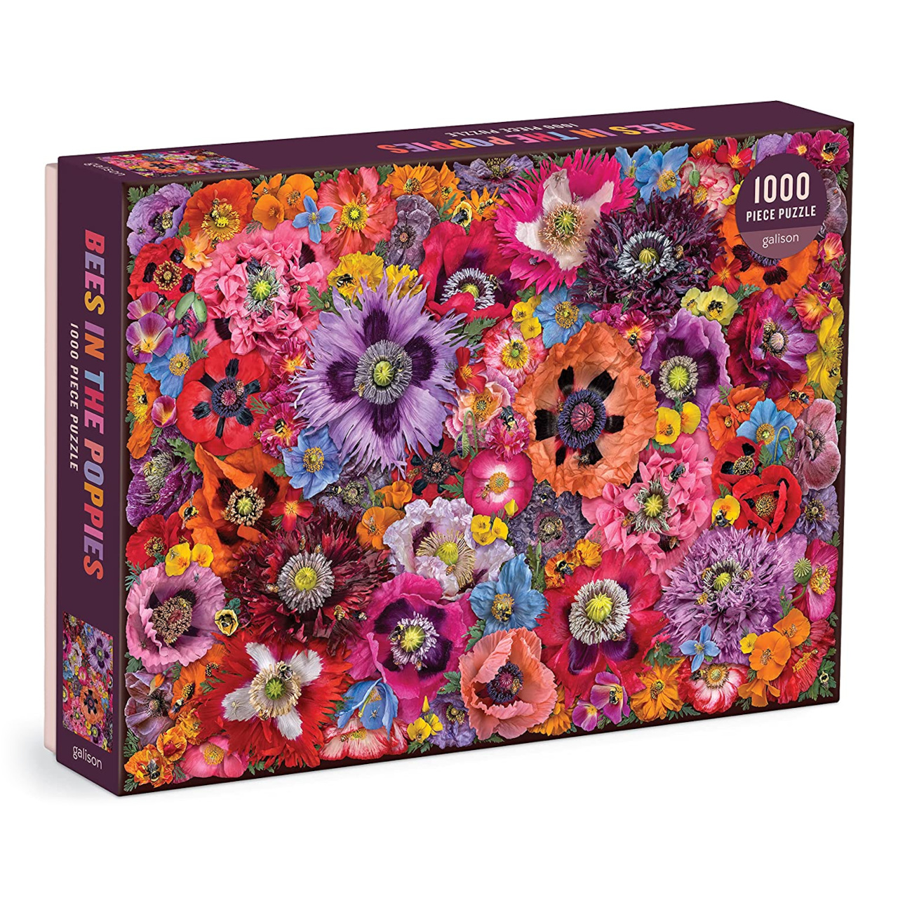 Levně Galison Puzzle Včely mezi květy máku 1000 dílků