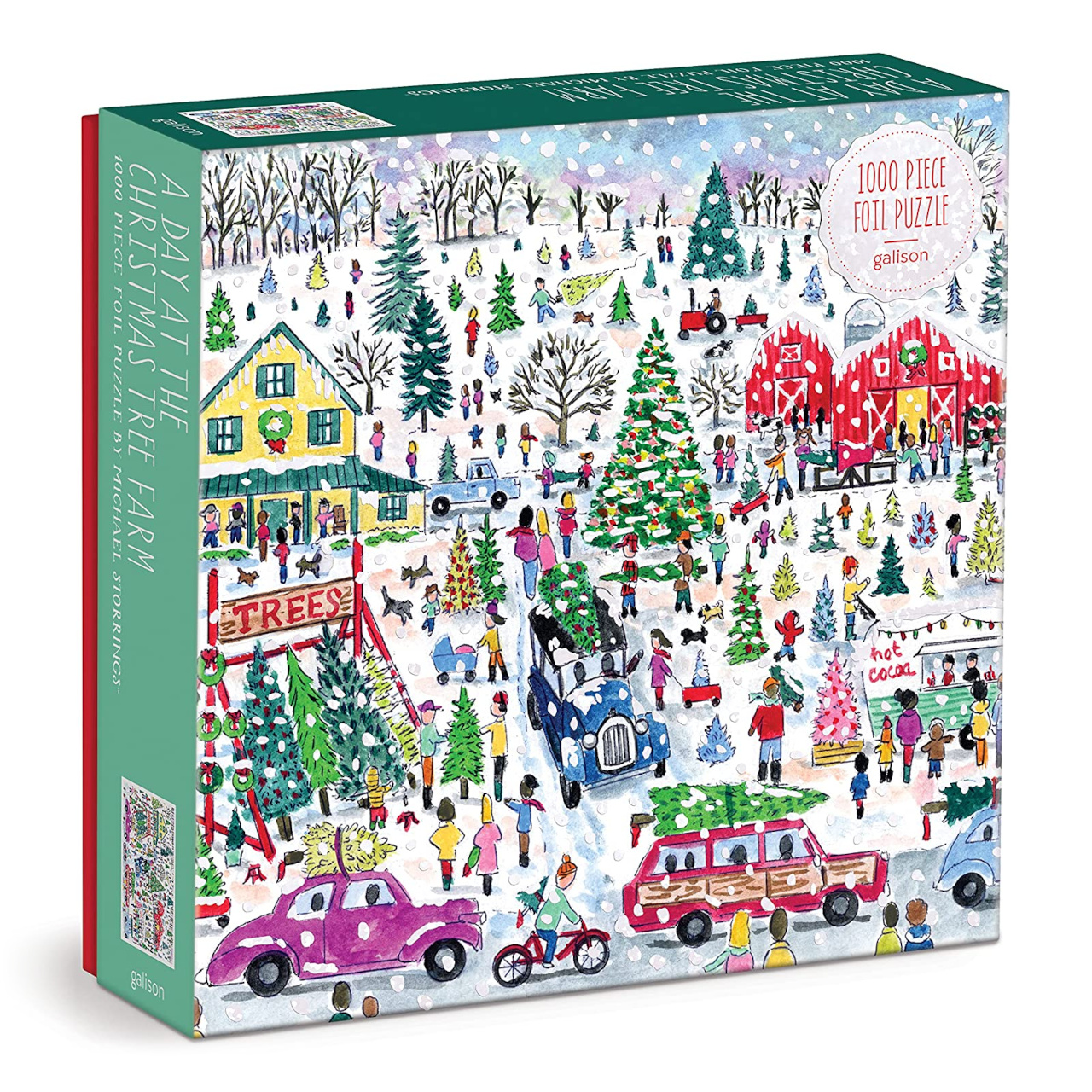 Levně Galison Puzzle Farma s vánočními stromky 1000 dílků