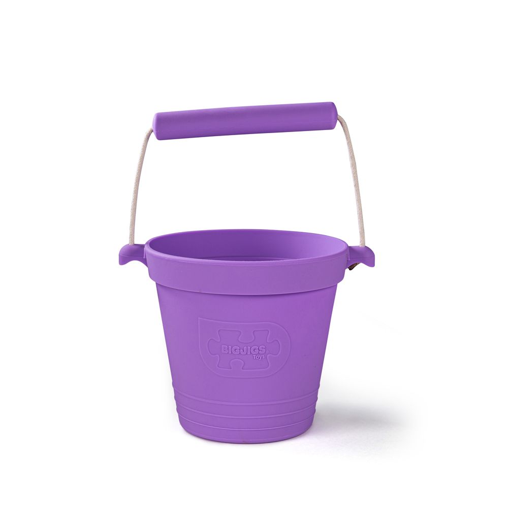 Levně Bigjigs Toys Plážový kyblíček fialový