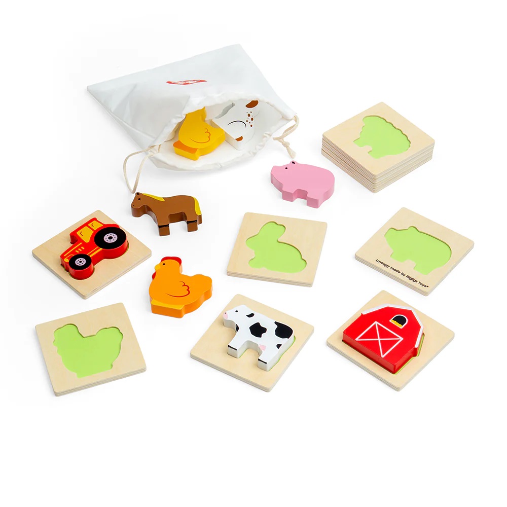 Levně Bigjigs Toys Cestovní Hmatej a najdi farma