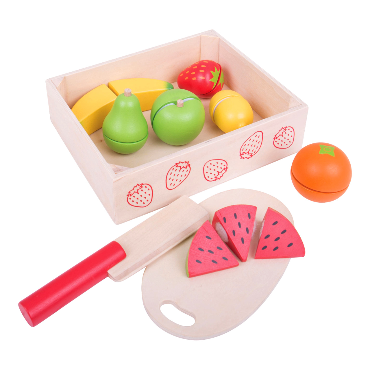 Levně Bigjigs Toys Krájecí ovoce v krabičce