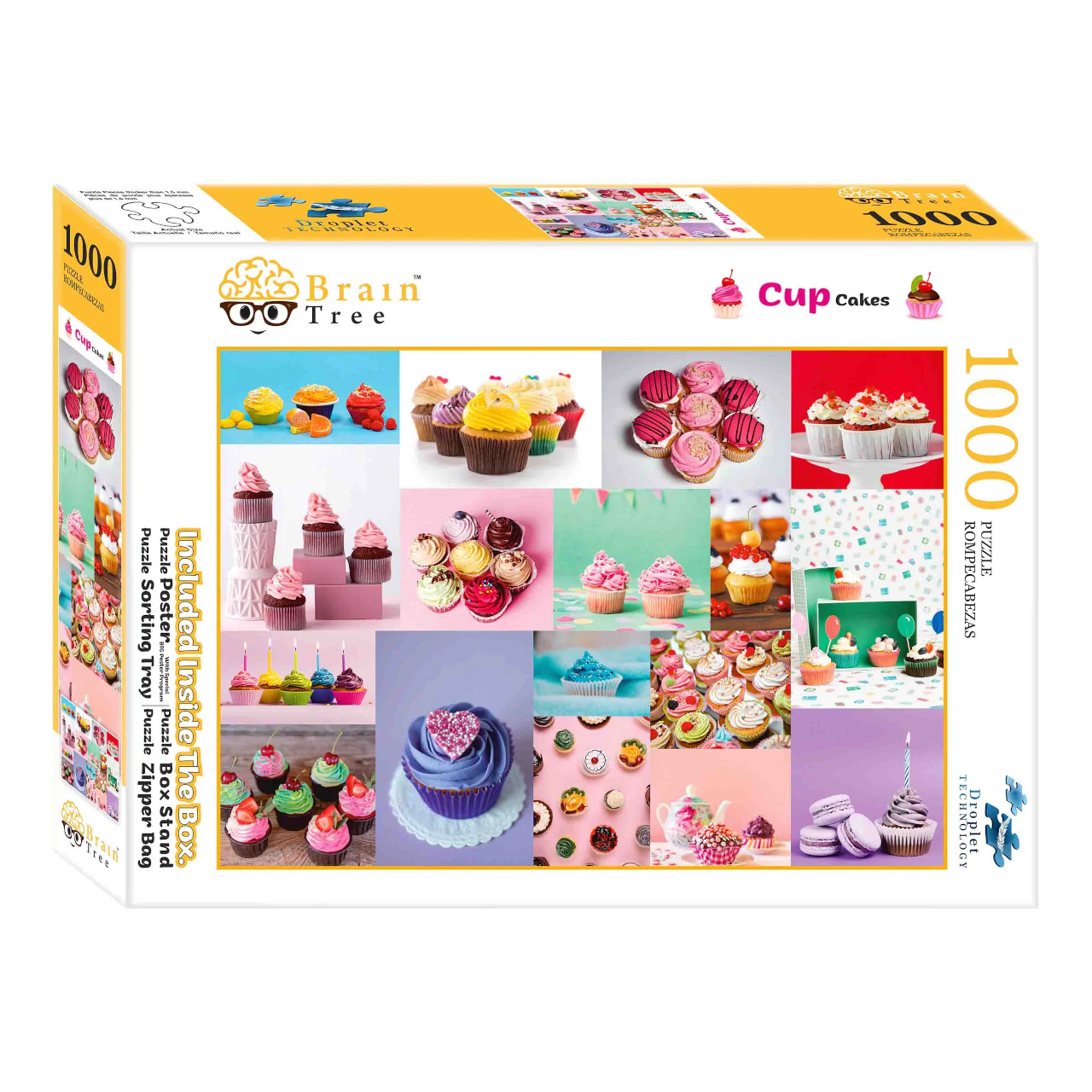 Levně Brain Tree Puzzle Dortíky Cupcakes 1000 dílků