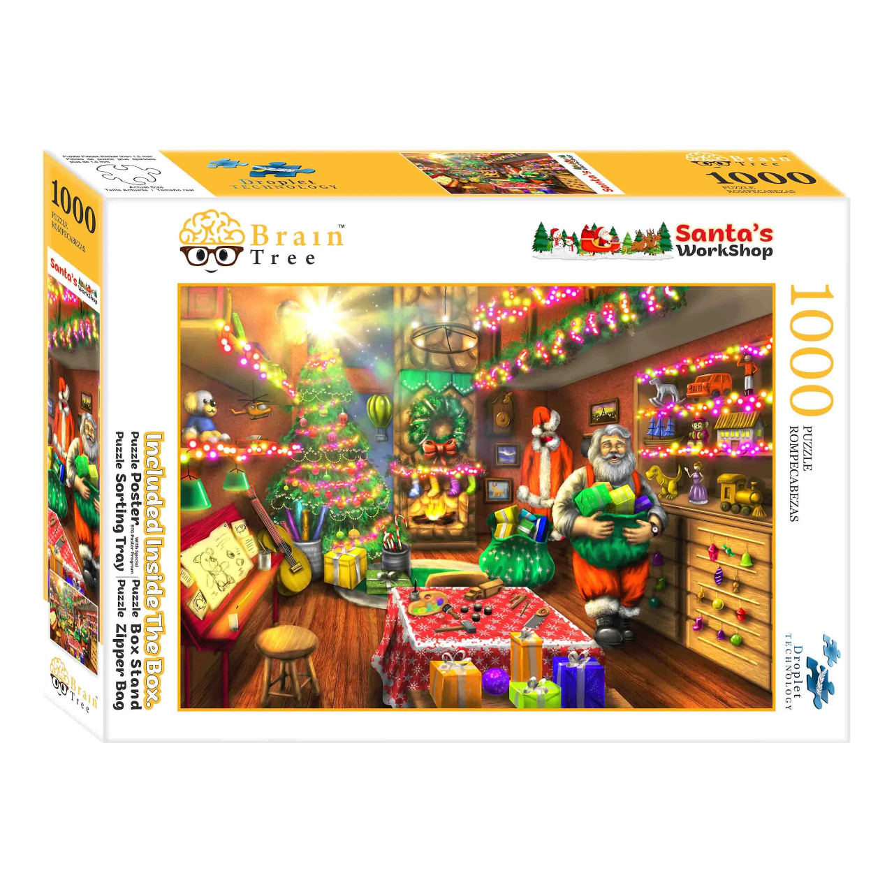 Levně Brain Tree Puzzle Santova dílna 1000 dílků