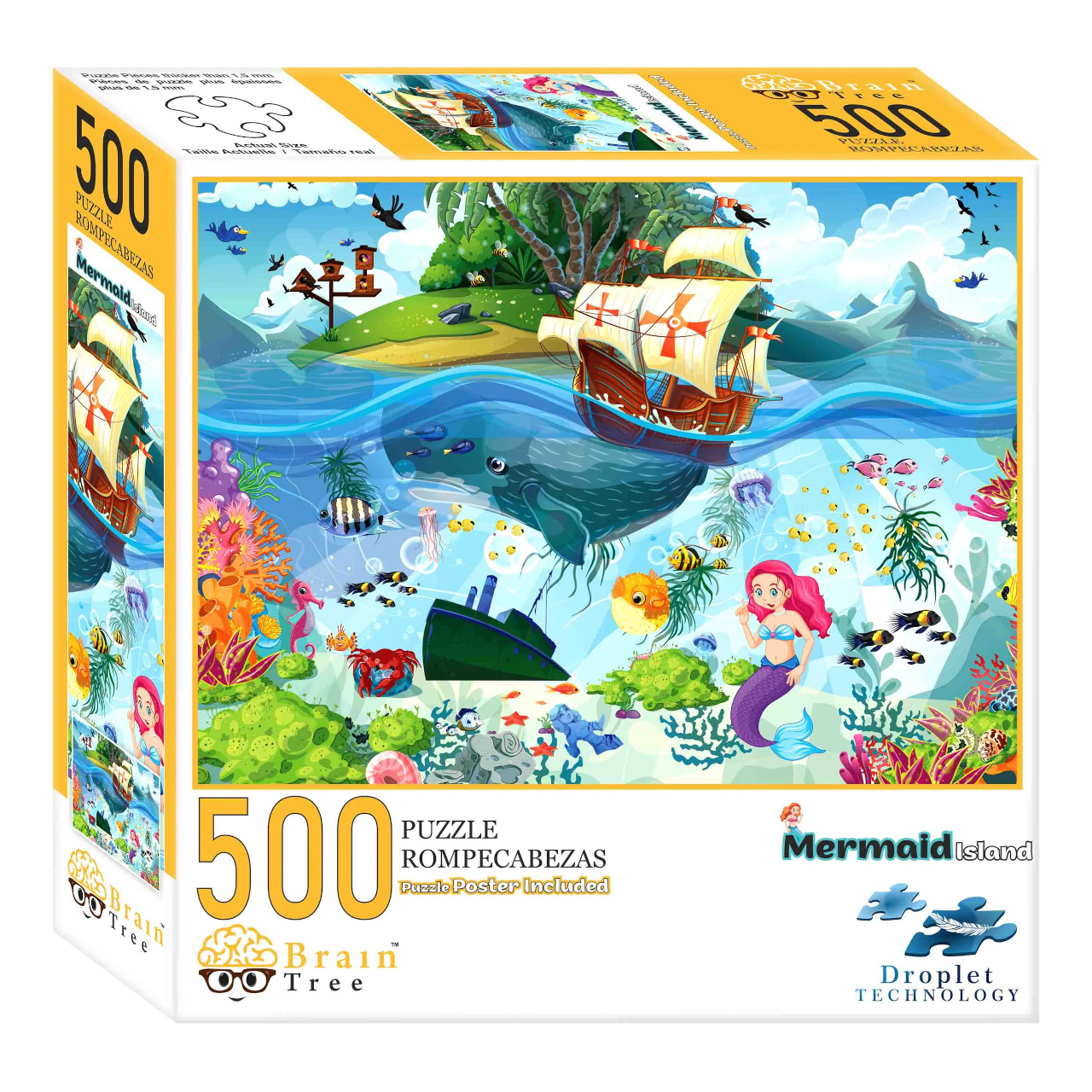 Levně Brain Tree Puzzle Mořská víla 500 dílků