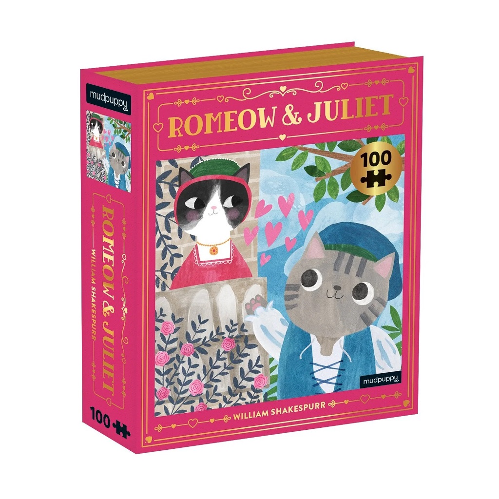 Levně Mudpuppy Puzzle Romeow & Juliet Bookish Cats 100 dílků