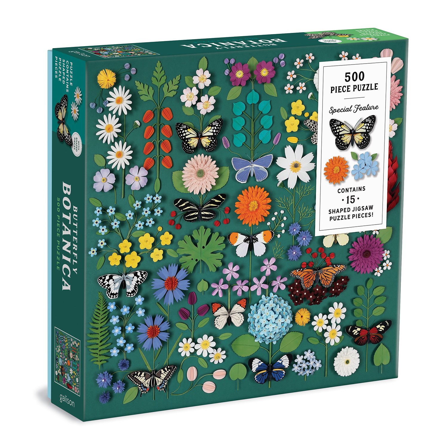 Levně Galison Puzzle Motýlí botanická zahrada 500 dílků