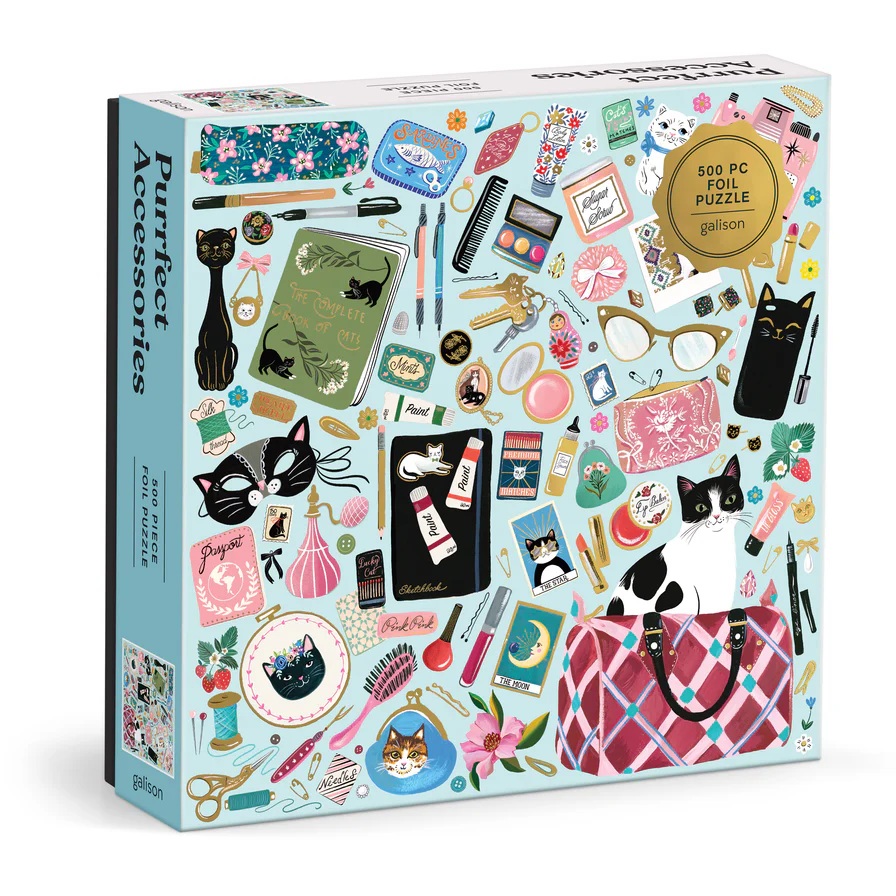 Levně Galison Fóliové puzzle Kočičí elegance 500 dílků