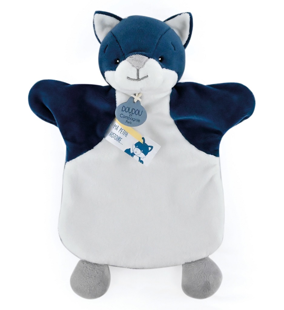Levně Doudou Plyšový maňásek vlk 25 cm