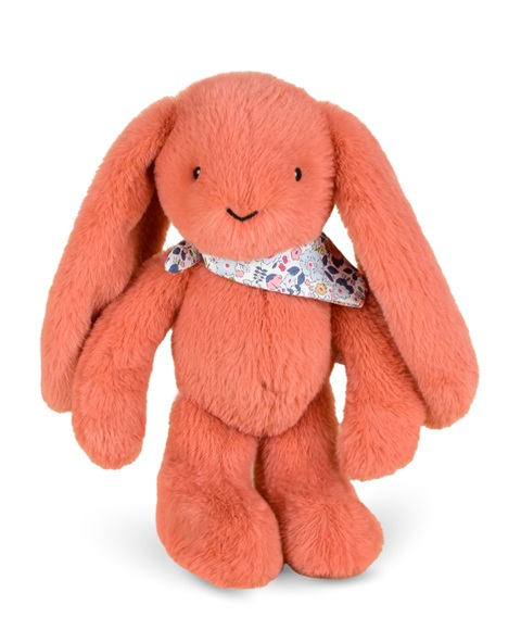 Doudou Plyšový králíček s šátkem terakotový 35 cm