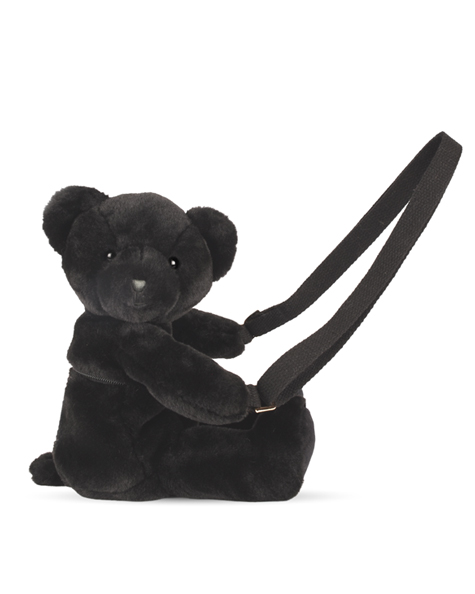 Doudou Plyšová taška přes rameno Medvídek černý 30 cm