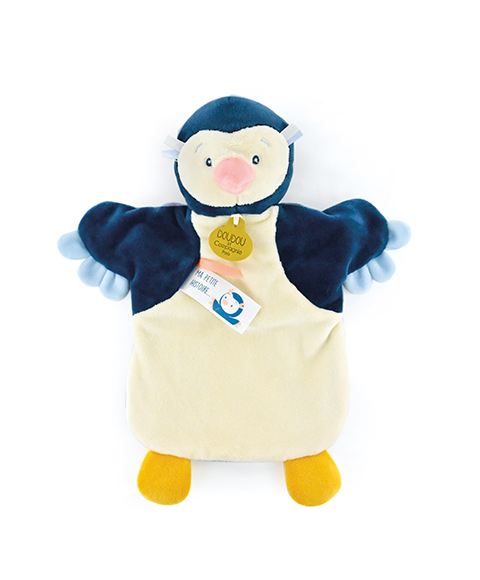 Levně Doudou Plyšový maňásek tučňák 25 cm