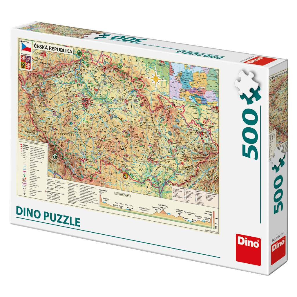 Levně Dino Puzzle Mapa České republiky 500 dílků