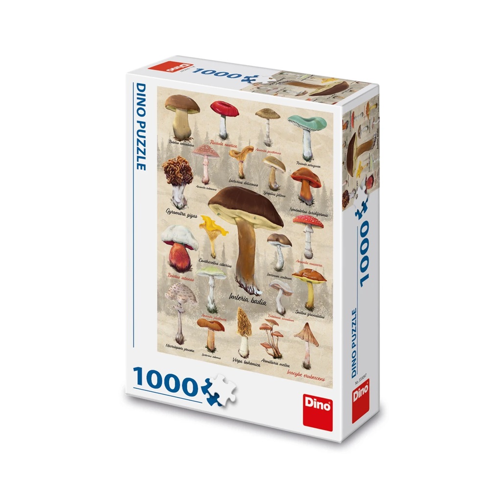 Levně Dino Puzzle Houby koláž 1000 dílků