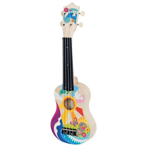 Levně Goki Dřevěné ukulele Flower