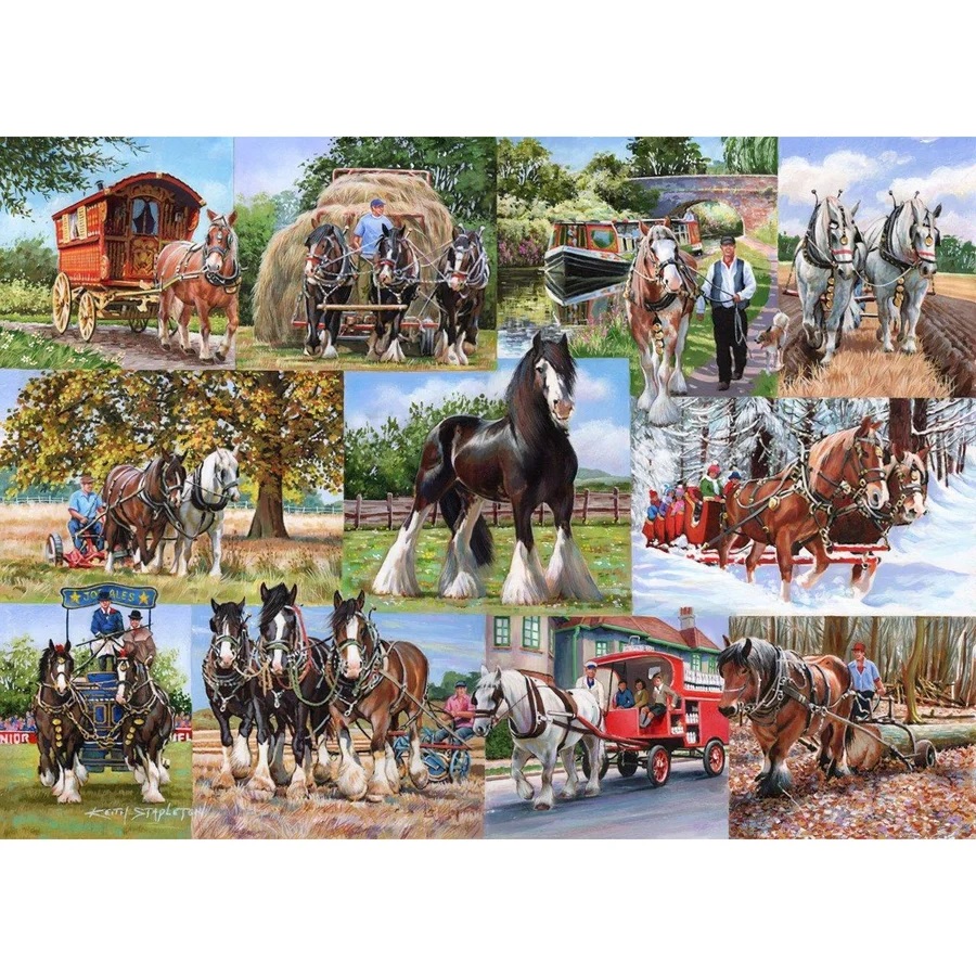 HOP Puzzle Pracovní koně 1000 dílků
