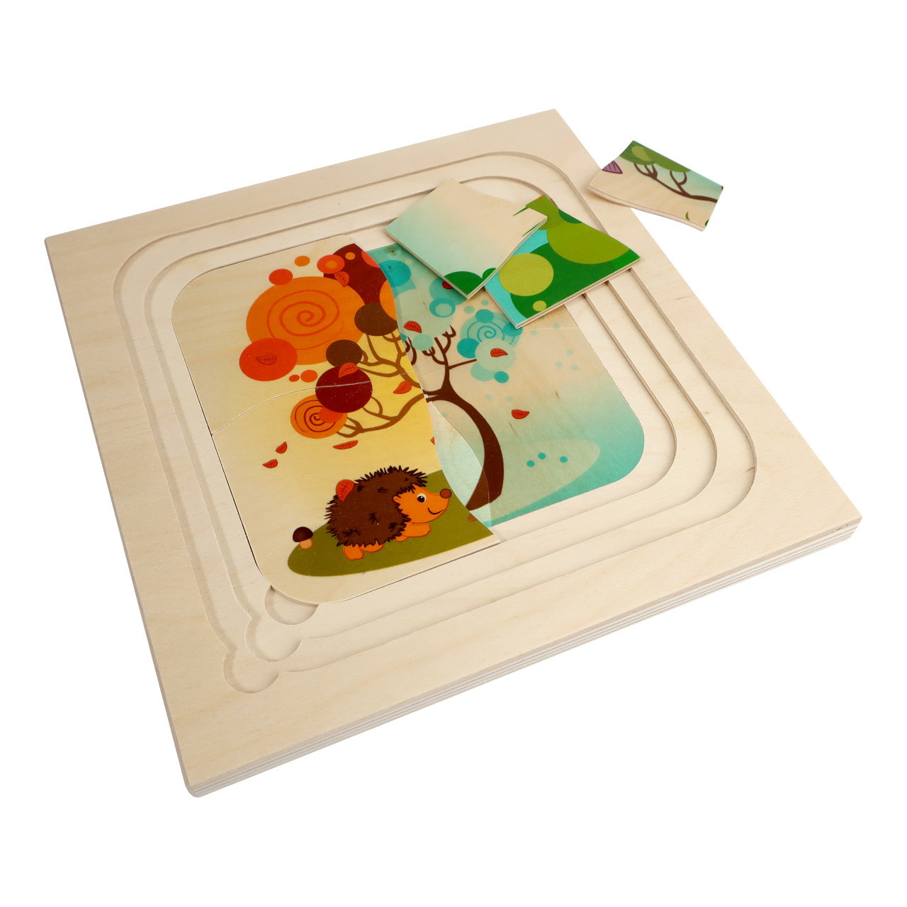 Levně Hess Dřevěné puzzle roční období