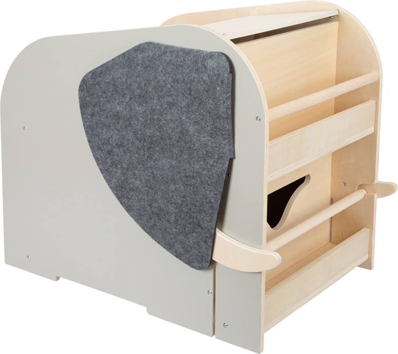 Levně small foot Box na hračky se sedadlem a kolečky slon Wildlife