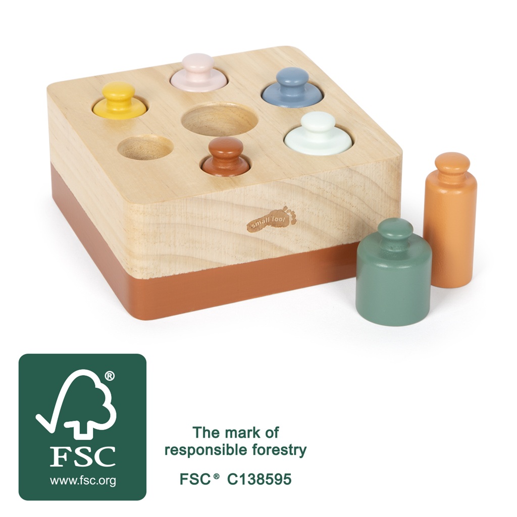 small foot Montessori vkládačka s válečky
