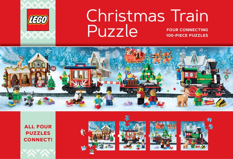 Levně Chronicle Books Puzzle LEGO® Vánoční puzzle vlak 4x100 dílků