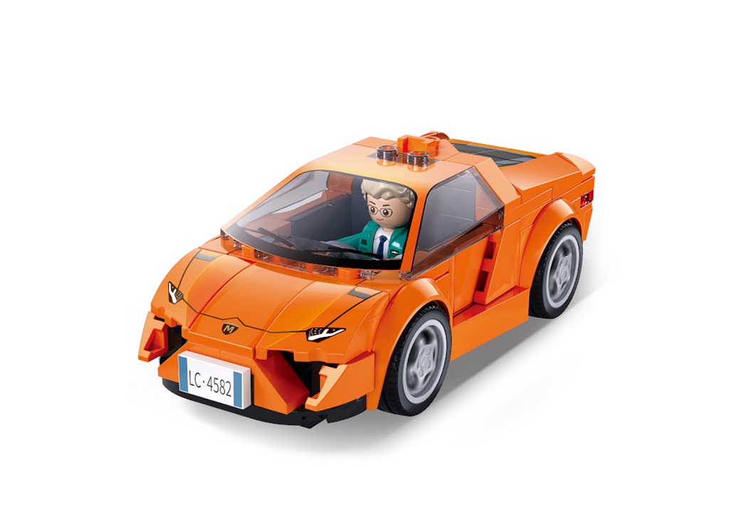 Sluban Metropolis M38-B1505A Závodní auto oranžové