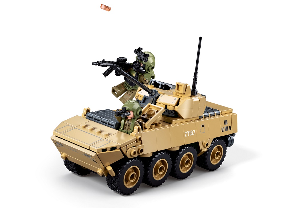 Sluban Army M38-B1593 Vojenský kolový tank ZBL-19S v měřítku 1:44