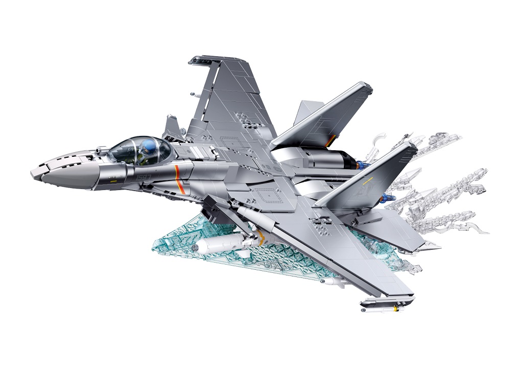 Sluban Model Bricks M38-B1597 Stíhací letoun J-15 v měřítku 1:44