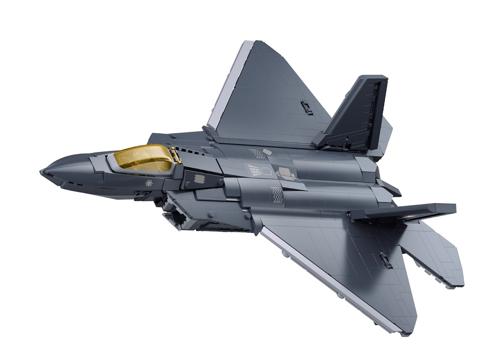 Sluban Model Bricks M38-B1613 Stíhací letoun F-22 Raptor v měřítku 1:44