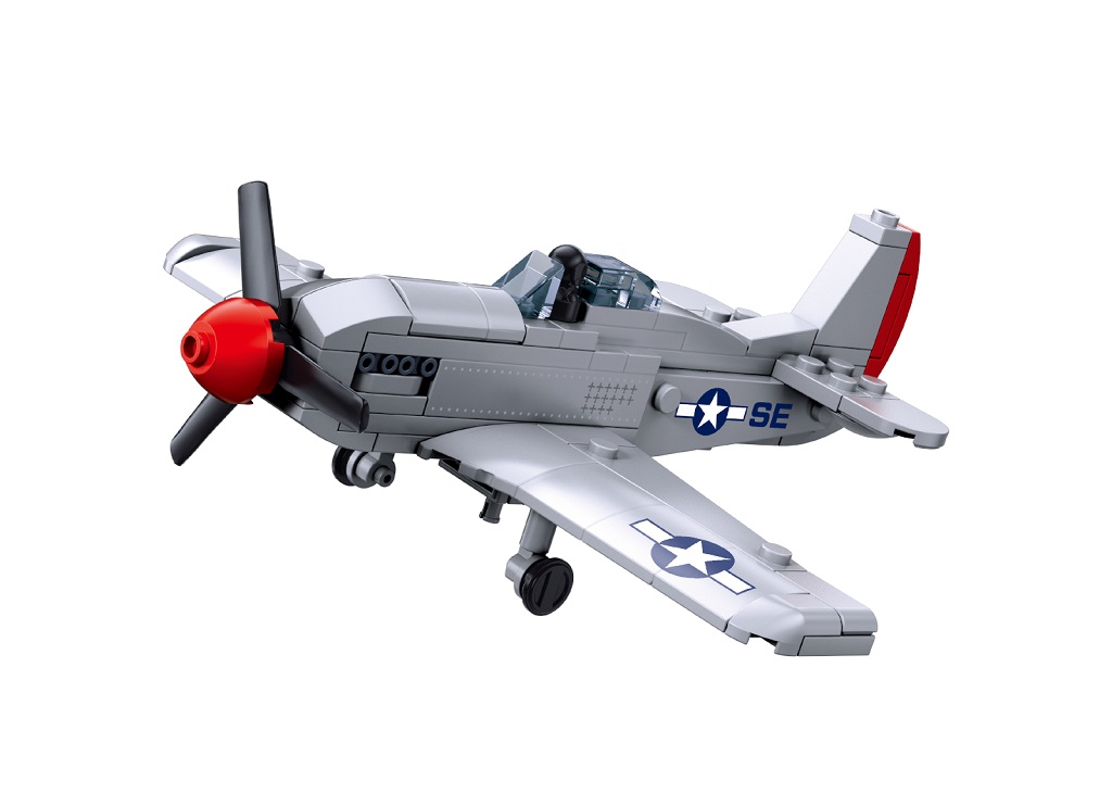 Sluban Model Bricks M38-B1617A Stíhací letoun P-51D Mustang v měřítku 1:72