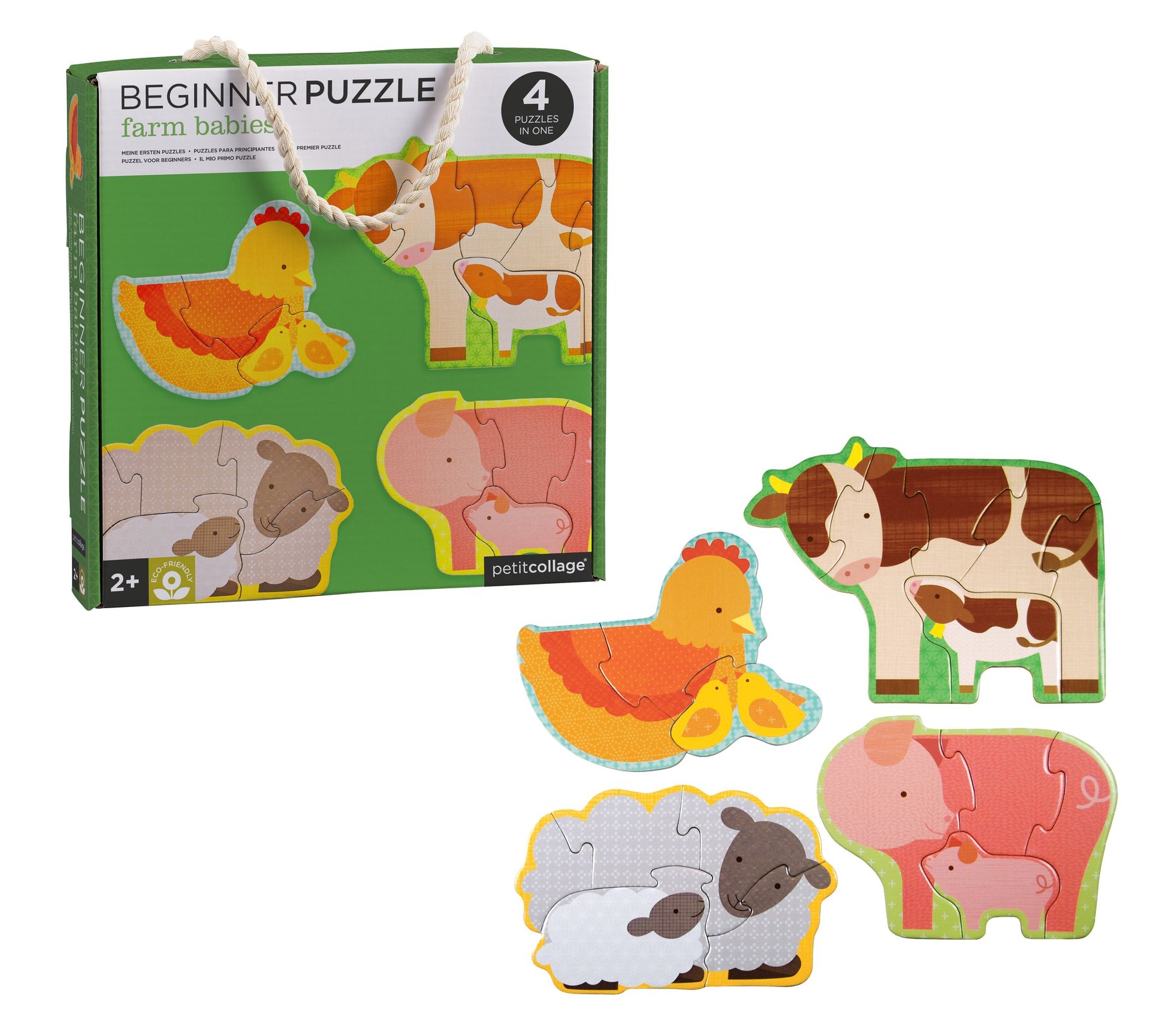 Levně Petit Collage První puzzle zvířátka z farmy