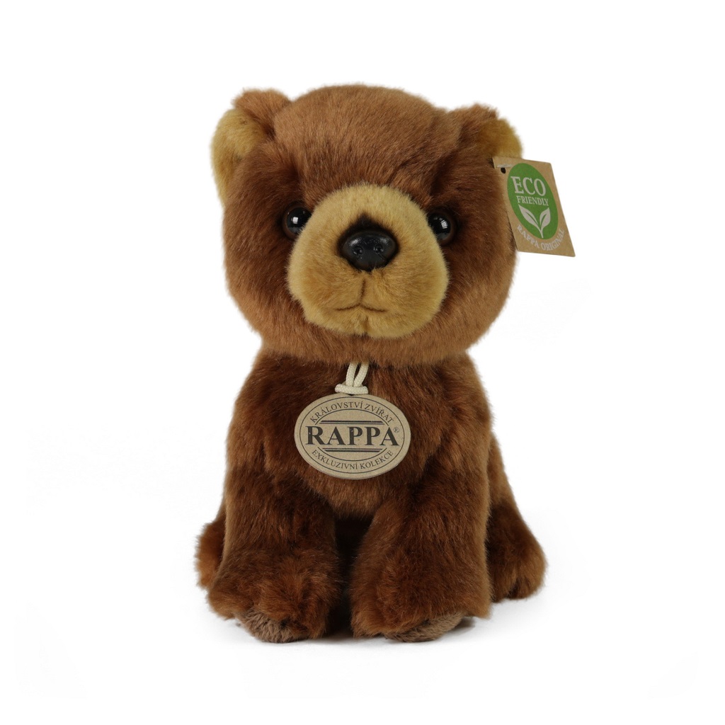 Levně Rappa Plyšový medvěd hnědý 18 cm ECO-FRIENDLY