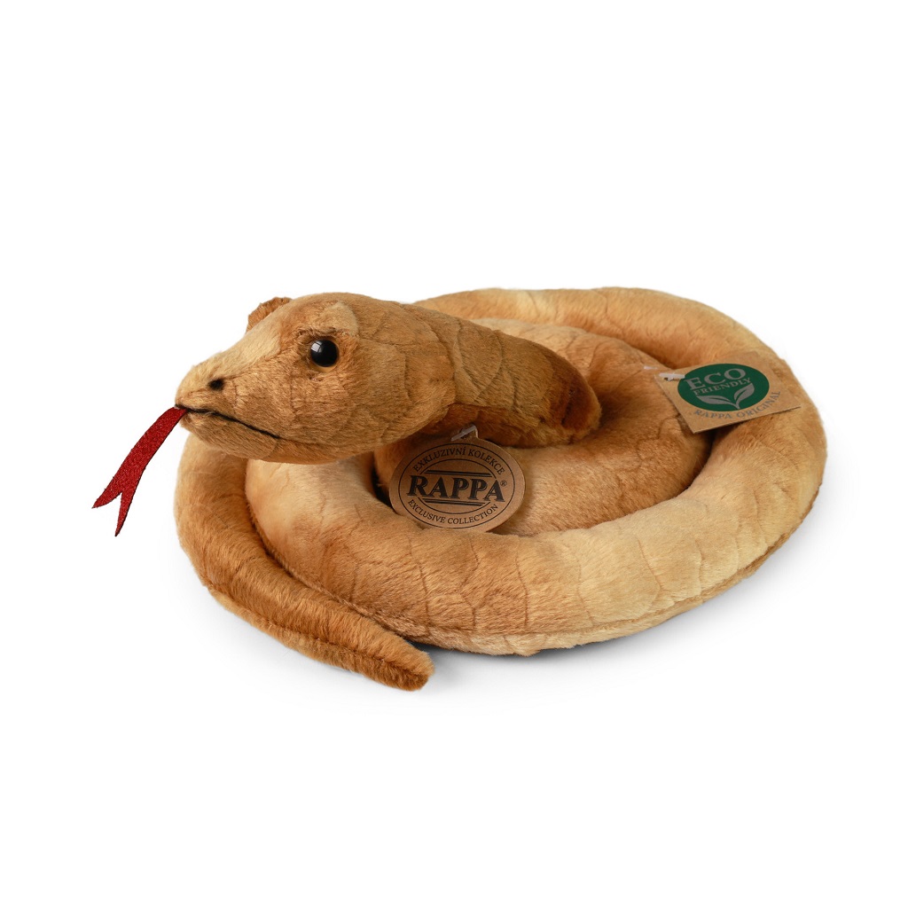 Levně Rappa Plyšový had hnědý 90 cm ECO-FRIENDLY