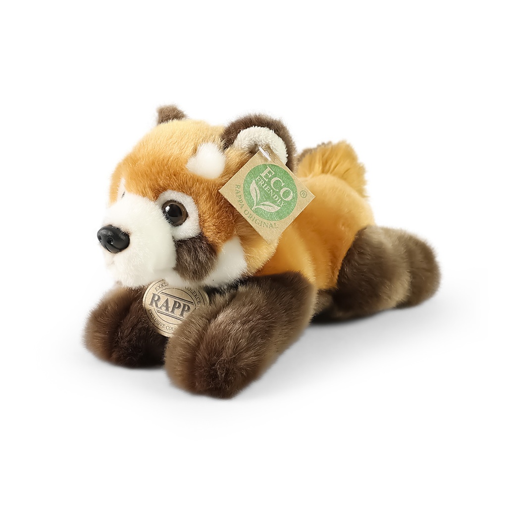 Levně Rappa Plyšová panda červená ležící 20 cm ECO-FRIENDLY