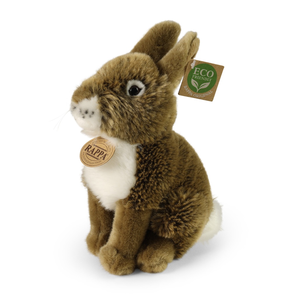 Rappa Plyšový zajíc hnědý 20 cm ECO-FRIENDLY
