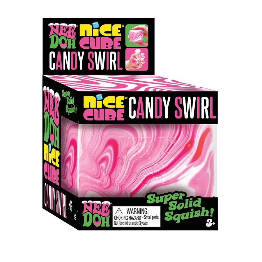 Schylling NeeDoh Mačkací kostka Nice Cube Candy Swirl