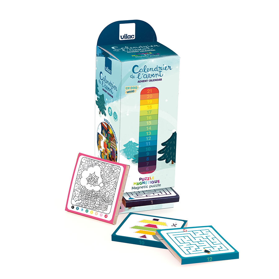 Levně Vilac Adventní kalendář Magnetické puzzle