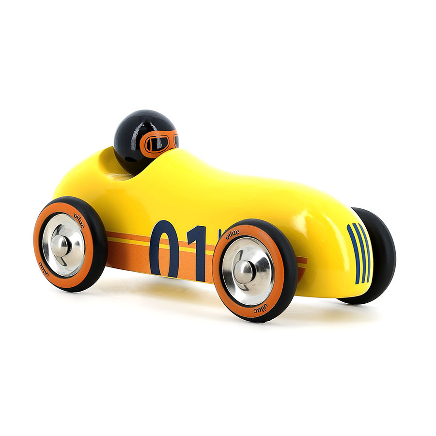 Levně Vilac Dřevěné auto Old Sport Compet žluté